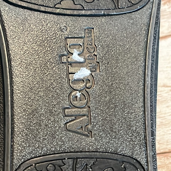 Algeria Blue and Silver Floral Pattern Leather Clogs Size 37 - Picture 5 of 10